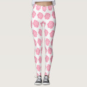 Leggings Guêtres de rose de rose (Devant)