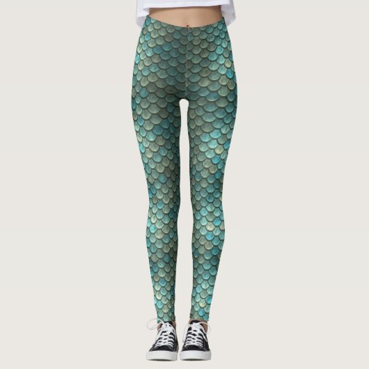 Leggings Guêtres de sirène (Devant)