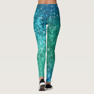 Leggings Guêtres de sirène de parties scintillantes
