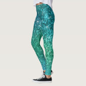 Leggings Guêtres de sirène de parties scintillantes (Gauche)