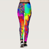 Leggings Guêtres de spirale d'arc-en-ciel de voyage acide (Dos)