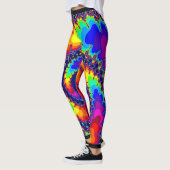 Leggings Guêtres de spirale d'arc-en-ciel de voyage acide (Gauche)