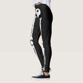 Leggings Guêtres de squelette de Halloween (Gauche)