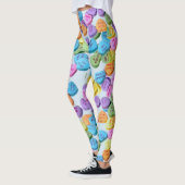 Leggings Guêtres de sucrerie de coeur de Valentine (Gauche)