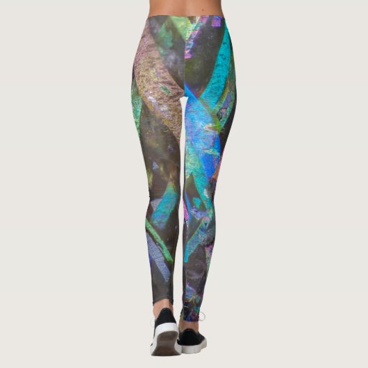 Leggings Guêtres de Sunstone de trellis d'arc-en-ciel (Dos)