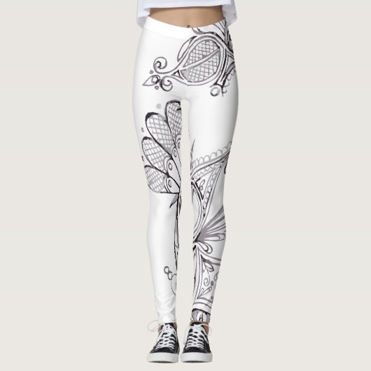 Leggings Guêtres de tatouage (Devant)