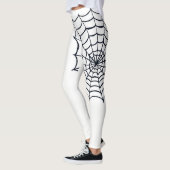Leggings Guêtres de toile d'araignée noires et blanches (Gauche)