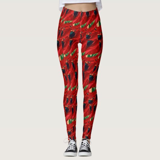 Leggings Guêtres de vacances de piment (Devant)