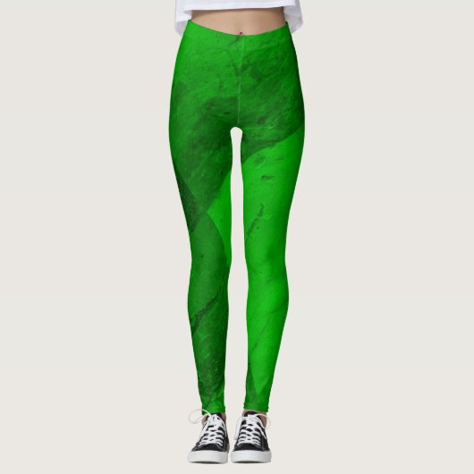 Leggings Guêtres de vert vert (Devant)