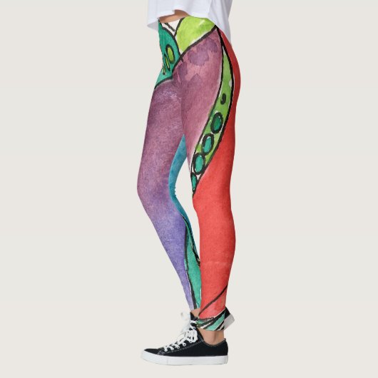 Leggings Guêtres de yoga d'iris de CALactive (Gauche)