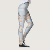 Leggings Guêtres déchirées de motif de jeans (Droite)