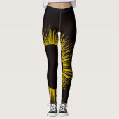 Leggings Guêtres d'éclipse solaire (Devant)
