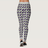 Leggings Guêtres d'Emoji d'aubergine (Dos)