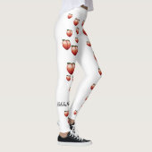 Leggings Guêtres d'Emoji de pêche (Droite)