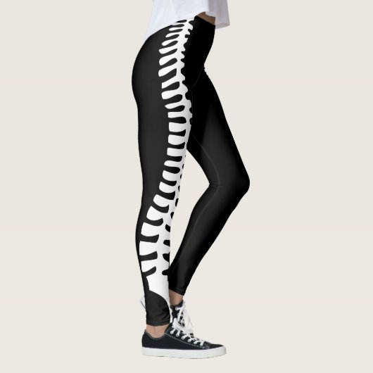 Leggings Guêtres d'épine de chiropractie avec le nom (Droite)