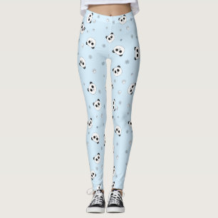 Leggings Guêtres des guêtres de panda de bleu glacier