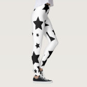 Leggings guêtres d'étoiles de blanc et de noir (Droite)