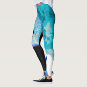 Leggings Guêtres d'étreinte d'océan et d'espace (Gauche)