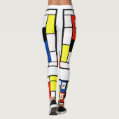 Leggings Guêtres d'heure-milliampère Jonng-Mondrian (Dos)