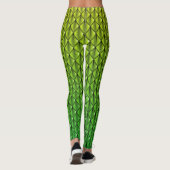 Leggings Guêtres d'imaginaire d'échelle de dragon vert de (Dos)