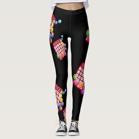 Leggings Guêtres d'impression d'amants de bingo-test de (Devant)