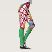 Leggings Guêtres d'impression de conception de cartes de (Droite)