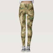 Leggings Guêtres d'impression de dinosaure de camouflage (Devant)