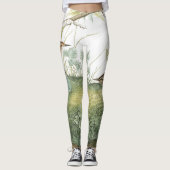 Leggings Guêtres d'impression de faune d'oiseau de roitelet (Devant)