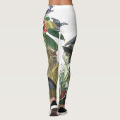 Leggings Guêtres d'impression de faune d'oiseaux d'Audubon (Dos)