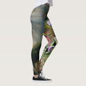 Leggings Guêtres d'impression de fleur d'oiseau de (Droite)