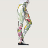 Leggings Guêtres d'impression de fleurs de jardin botanique (Droite)