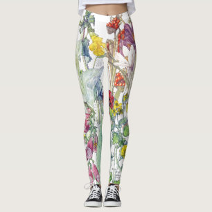 Leggings Guêtres d'impression de fleurs de jardin botanique