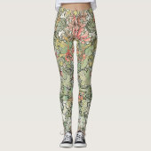 Leggings Guêtres d'impression de fleurs de Nouveau d'art de (Devant)
