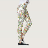 Leggings Guêtres d'impression de fleurs de rose trémière de (Droite)