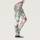 Leggings Guêtres d'impression de fleurs d'oiseaux de (Droite)
