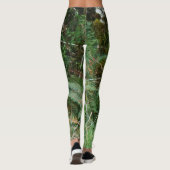 Leggings Guêtres d'impression de fougères d'arbres de pré (Dos)