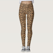Leggings Guêtres d'impression de guépard (Devant)