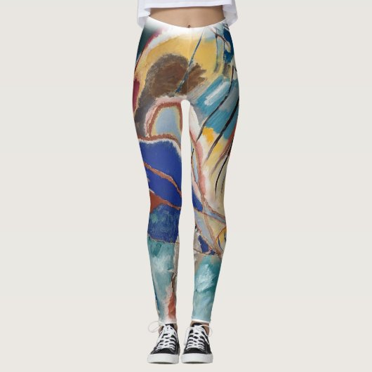 Leggings Guêtres d'impression de Kandinski (Devant)
