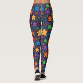 Leggings Guêtres d'impression de Meeple (Dos)