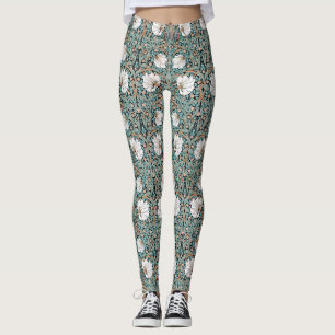 Leggings Guêtres d'impression de mouron de Morris de fleur