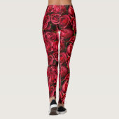 Leggings Guêtres d'impression de rose rouge (Dos)