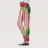 Leggings Guêtres d'impression de sucre de canne d'arc et de (Gauche)