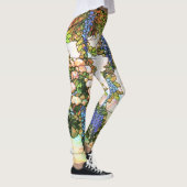 Leggings Guêtres d'impression de vigne de fleur de glycines (Droite)
