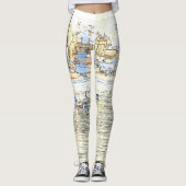 Leggings Guêtres d'impression de voiliers d'île de Balboa (Devant)