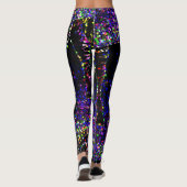 Leggings Guêtres d'impression de zèbre d'hexagone sur le (Dos)