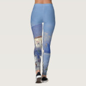 Leggings Guêtres d'impression d'océan de fleurs de Capri (Dos)