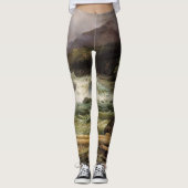Leggings Guêtres d'impression d'oiseau de faucon de rivière (Devant)
