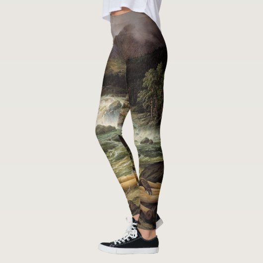 Leggings Guêtres d'impression d'oiseau de faucon de rivière (Gauche)