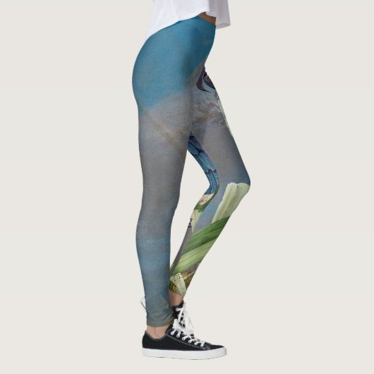 Leggings Guêtres d'impression d'oiseau de perroquet d'ara (Droite)