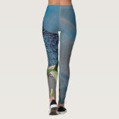Leggings Guêtres d'impression d'oiseau de perroquet d'ara (Dos)